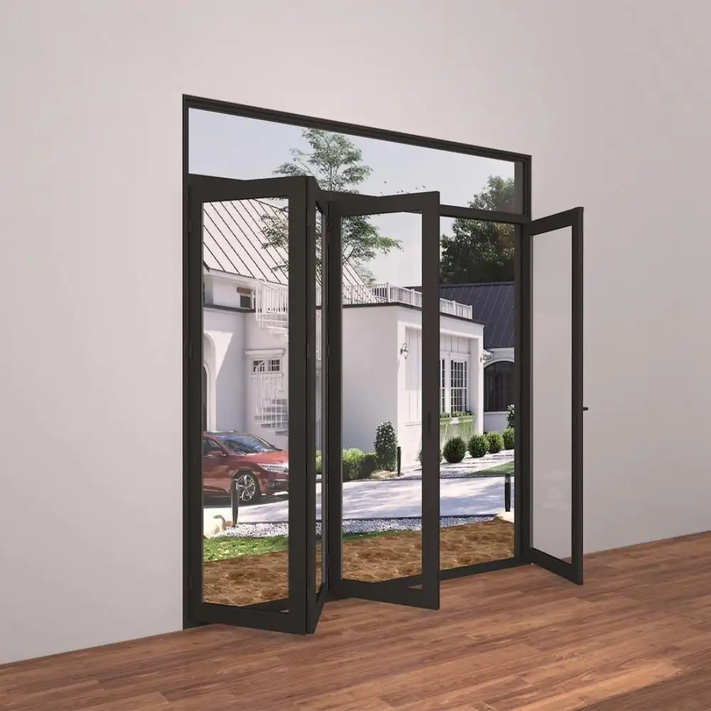 Cửa đi nhôm 4 cánh xếp trượt cao cấp, chính hãng, giá cực tốt